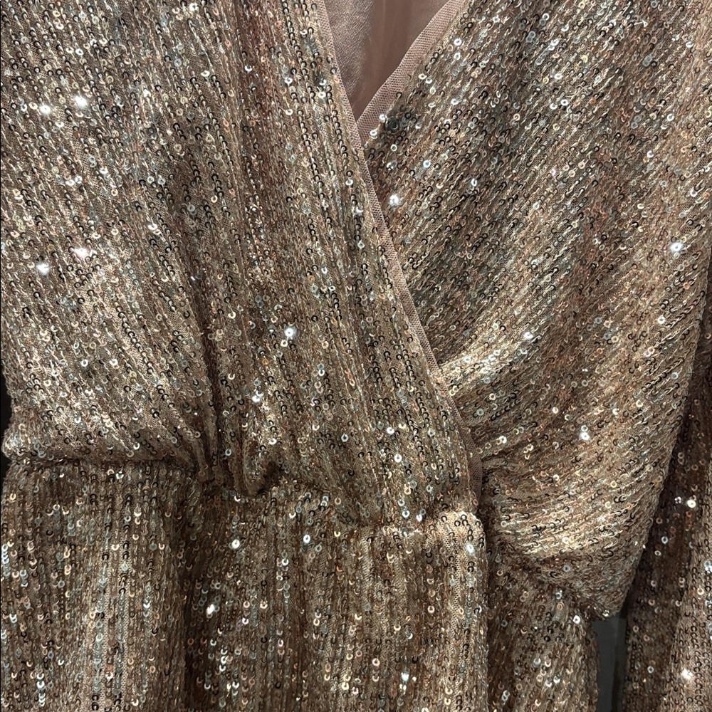 Endless Rose Sequin Blouse in Gold - Picture 3 of 7